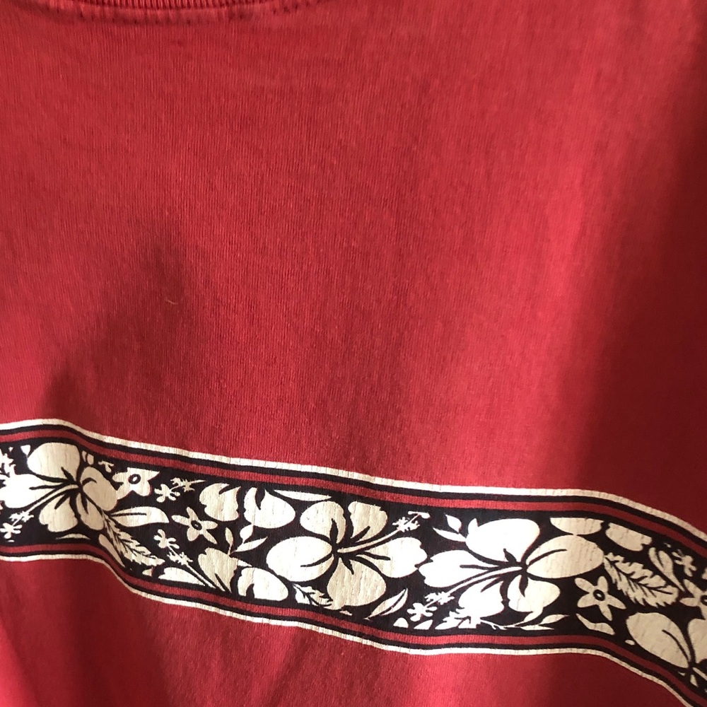 Red Floral Band Graphic Tee
